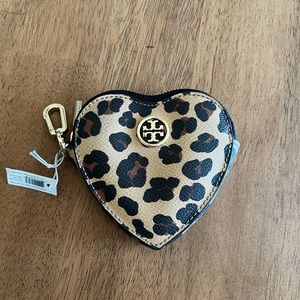 Leopard Tory Burch coin pouch